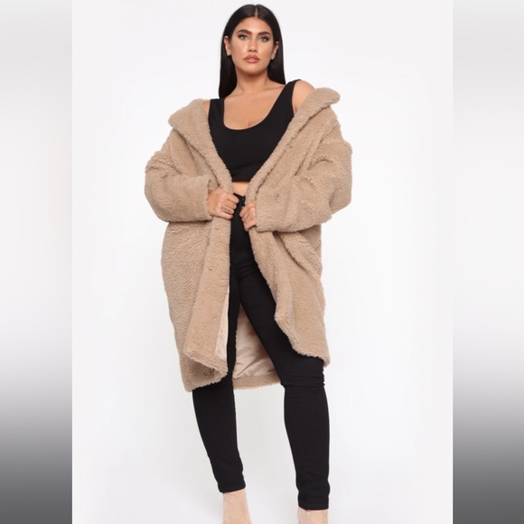 NWT Fashion Nova Divine Fuzzy Coat - Picture 5 of 10